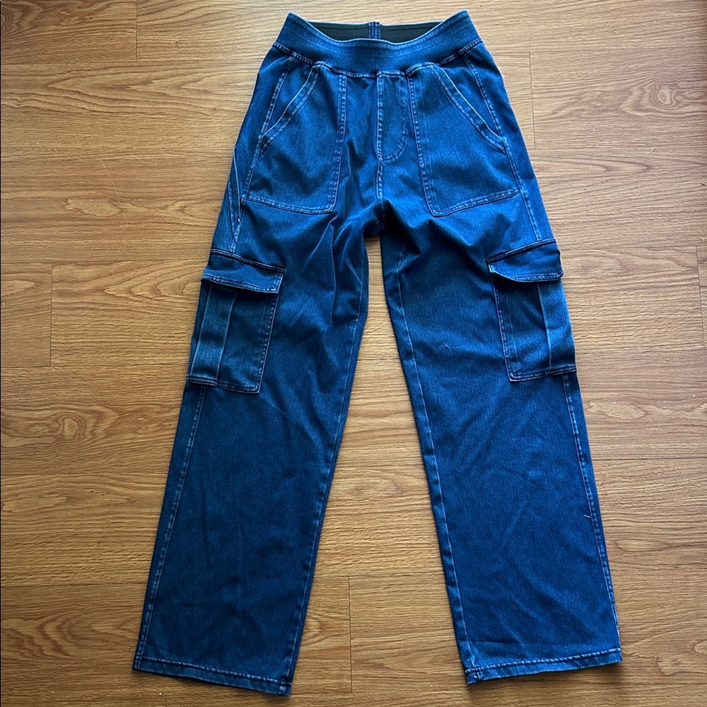 Amazon Dark Blue Straight Leg Cargo Pants